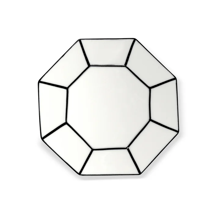 Serax - Carte Blanche Dessert plate, white / black