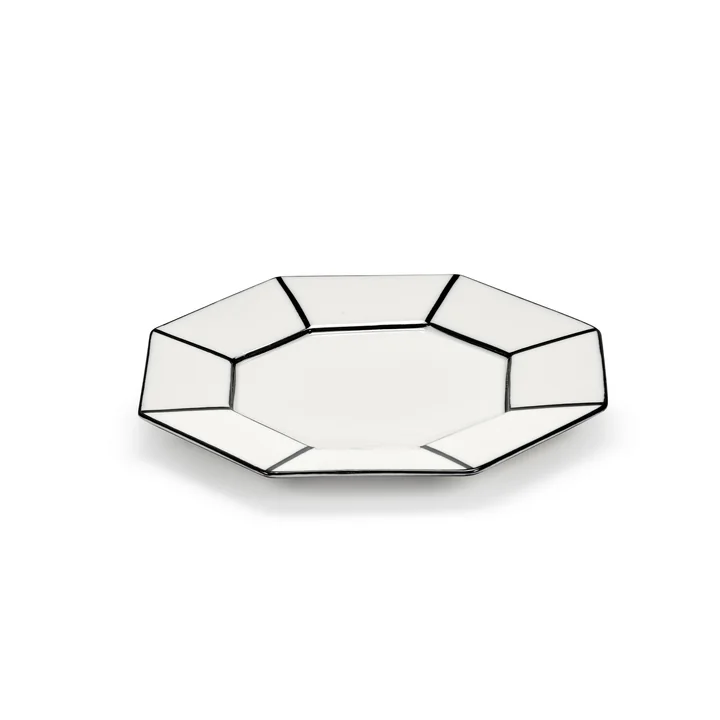 Serax - Carte Blanche Dessert plate, white / black