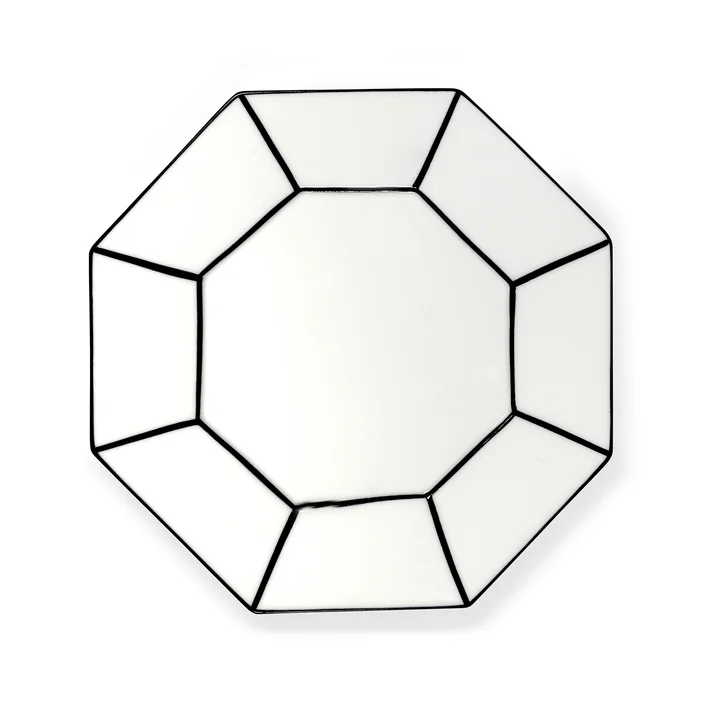Serax - Carte Blanche Breakfast plate, white / black