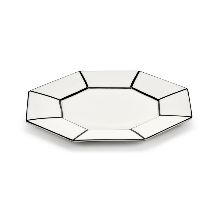 Serax - Carte Blanche Breakfast plate, white / black