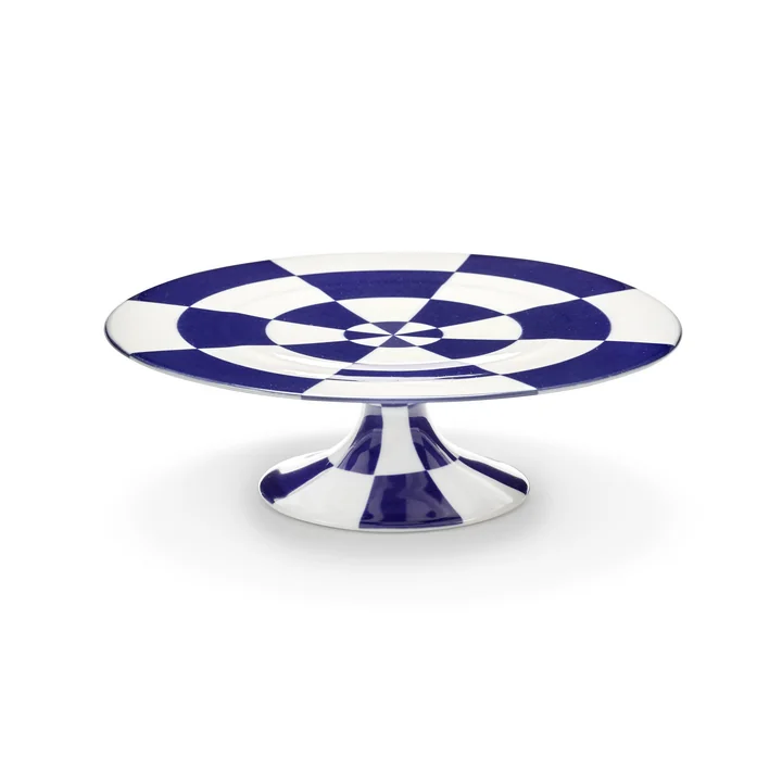 Serax - Fête des Bêtes Cake stand, blue / white