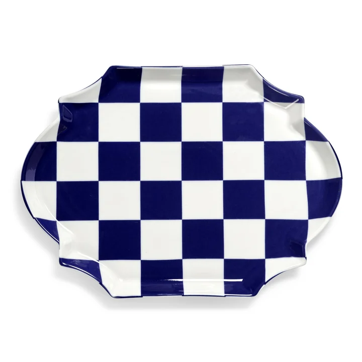 Serax - Fête des Bêtes Serving platter, blue / white