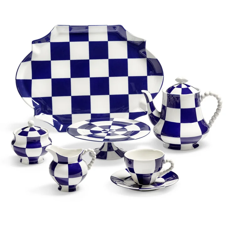 Serax - Fête des Bêtes Collection, blue / white