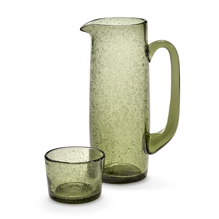 Serax - Verde Lanza glass and Lanza jug, green