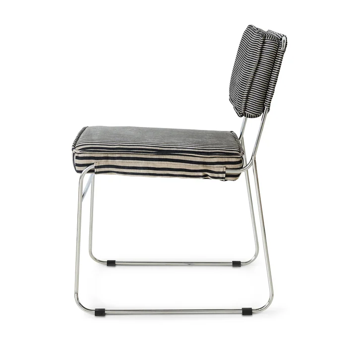 HKliving - Endless Dining chair, stripe / monochrome