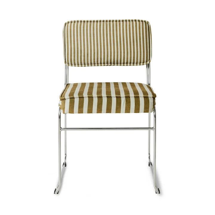 HKliving - Endless Dining chair, stripe / sunflower