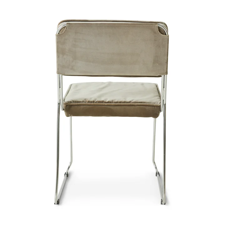 HKliving - Endless Dining chair, velvet / dirty chai
