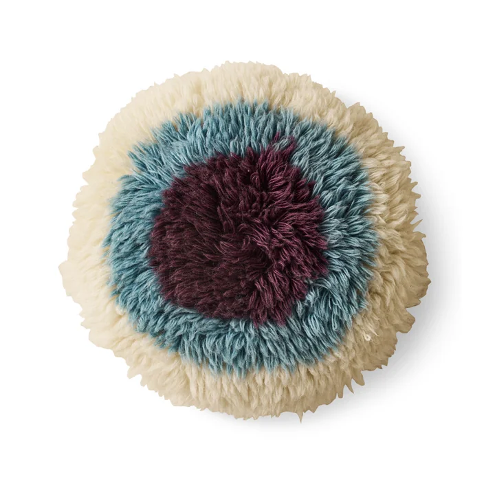 HKliving - Fluffy Cushion, Ø 40 cm, eye catcher