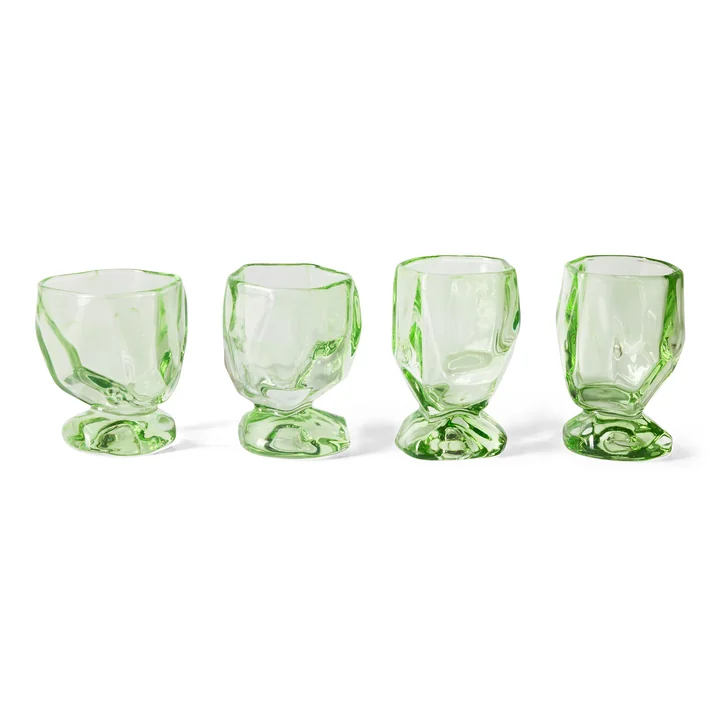 HKliving - Glasses, peridot (set of 4)
