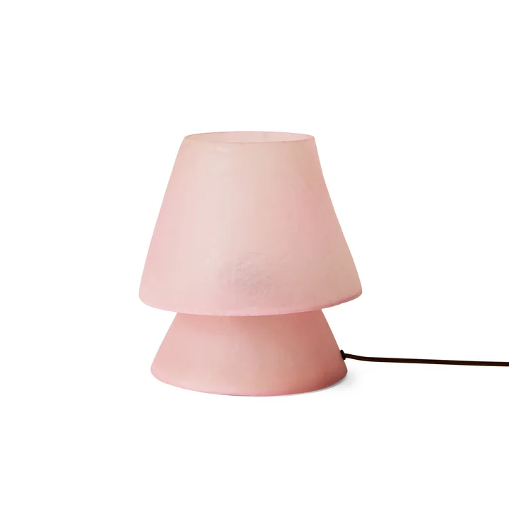 HKliving - Glassfiber table lamp, H 28 cm, pink