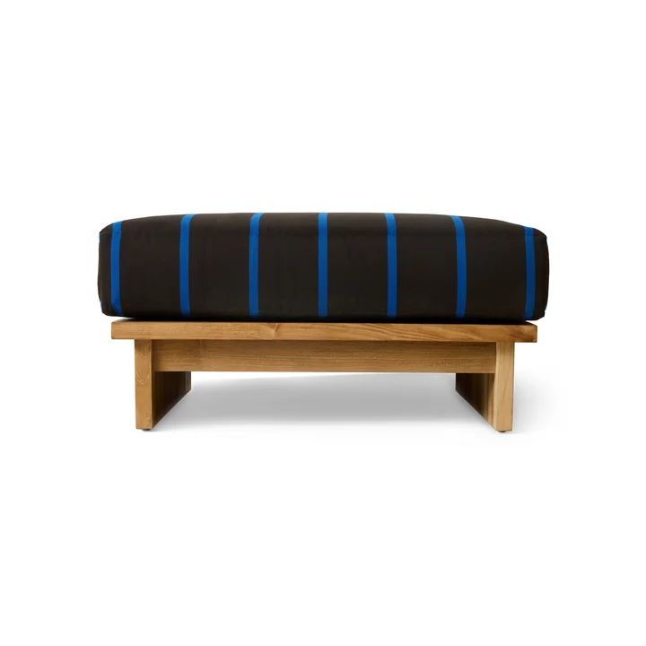 HKliving - Outdoor stool, teak / burnt sky