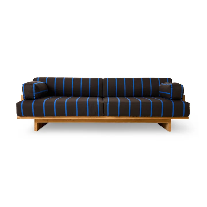 HKliving - Outdoor teak lounge sofa, burnt sky