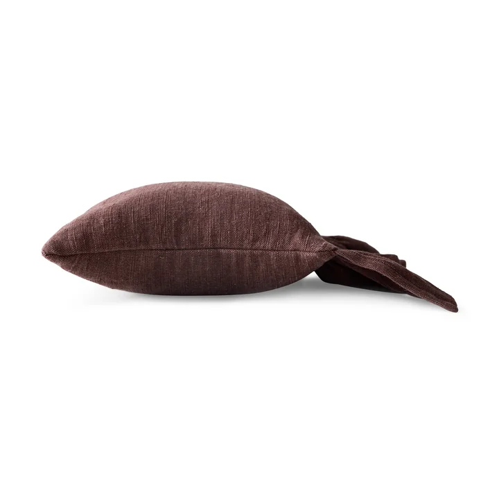 HKliving - Ruffled cushion, 50 x 50 cm, chestnut