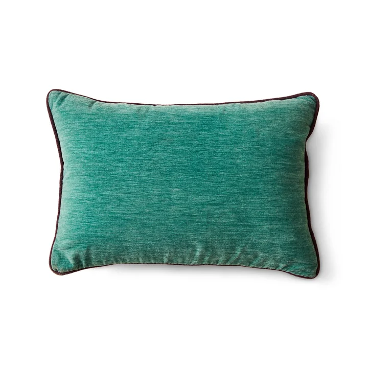 HKliving - Velvet Cushion, 50 x 35 cm, deep sea