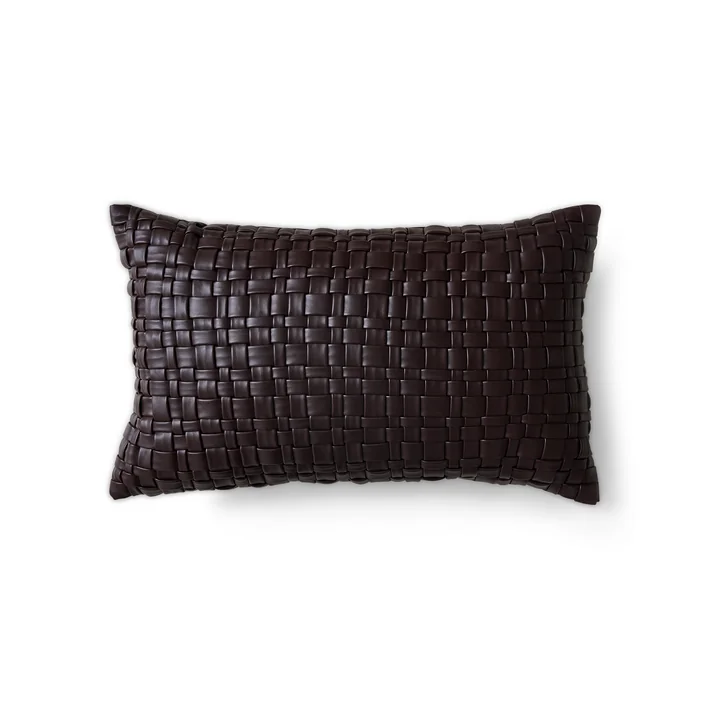 HKliving - Woven Cushion, 50 x 30 cm, chocolate brown