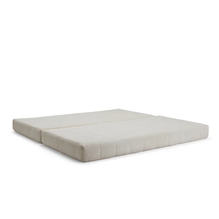 Innovation Living - Cozypad Sofa bed, 2 L-shaped back cushions, ivory (fabric 594 Corduroy)