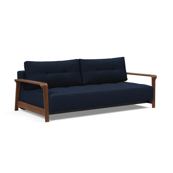 Innovation Living - Ran Sofa bed, 227 x 117 cm, blue (fabric 528, mixed dance )