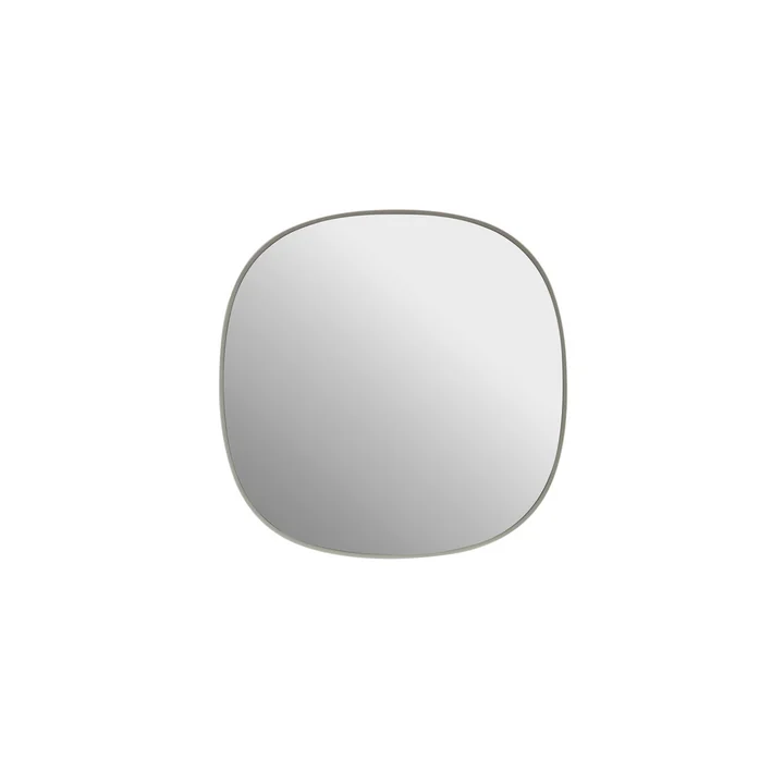 Muuto - Framed Mirror, 40 x 40 cm, gray / clear glass