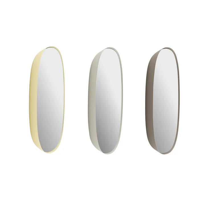 Muuto - Framed Mirror, 40 x 40 cm, light gray, gray and taupe / clear glass