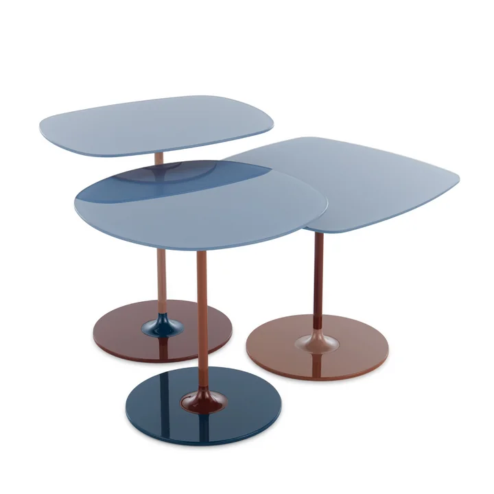 Kartell - Thierry Side table Trio, sky blue (set of 3)