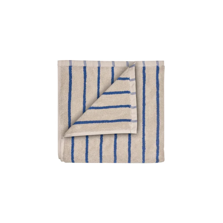 Blomus - Arto Towel 100 x 50 cm, thin stripes, moonbeam / mazarine blue