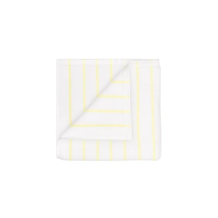 Blomus - Arto Towel 100 x 50 cm, thin stripes, white / transparant yellow