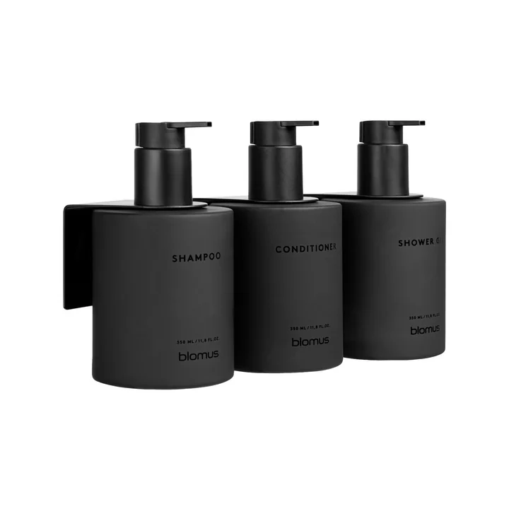 Blomus - Kirei Glass bottle set, 3x 350 ml, smoke (for gluing)