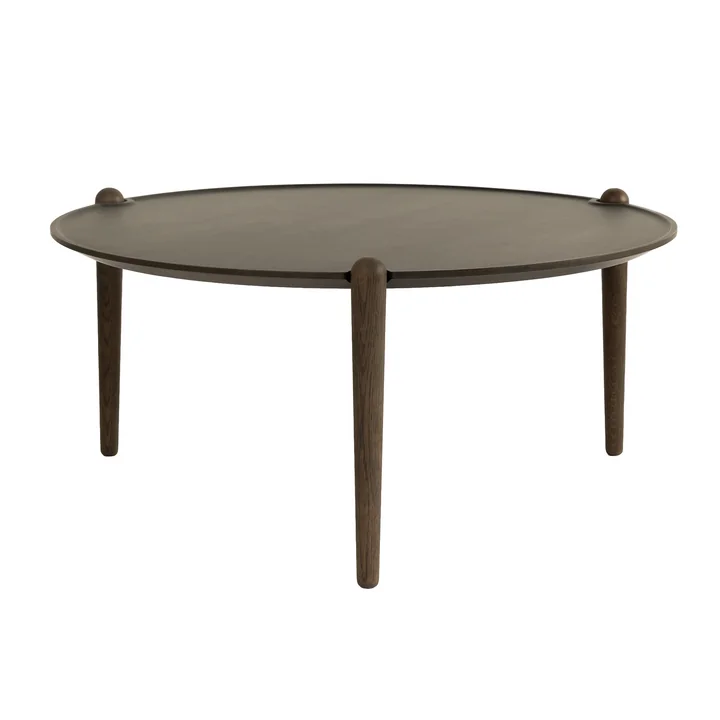 Design House Stockholm - Aria Side table high, Ø 90 x 42.5 cm, dark oak