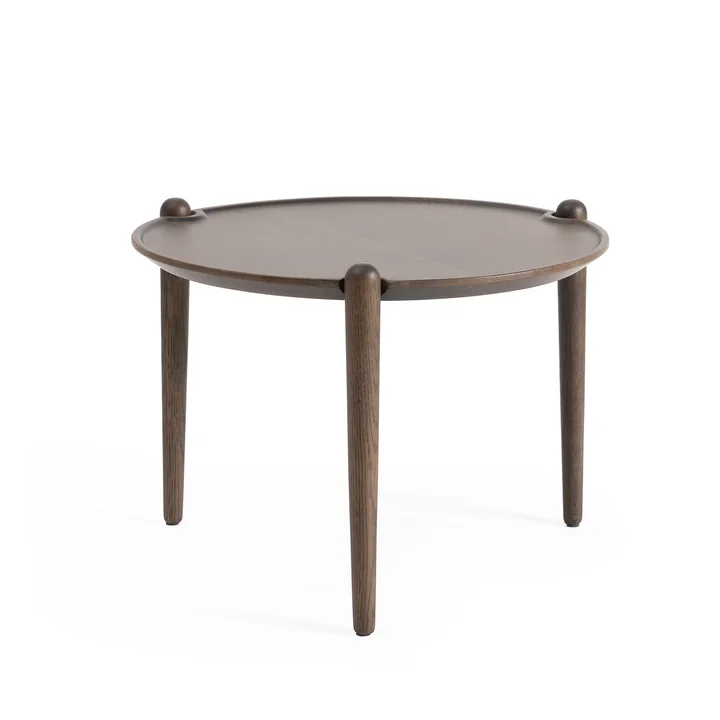 Design House Stockholm - Aria Side table low, Ø 50 x 37 cm, dark oak