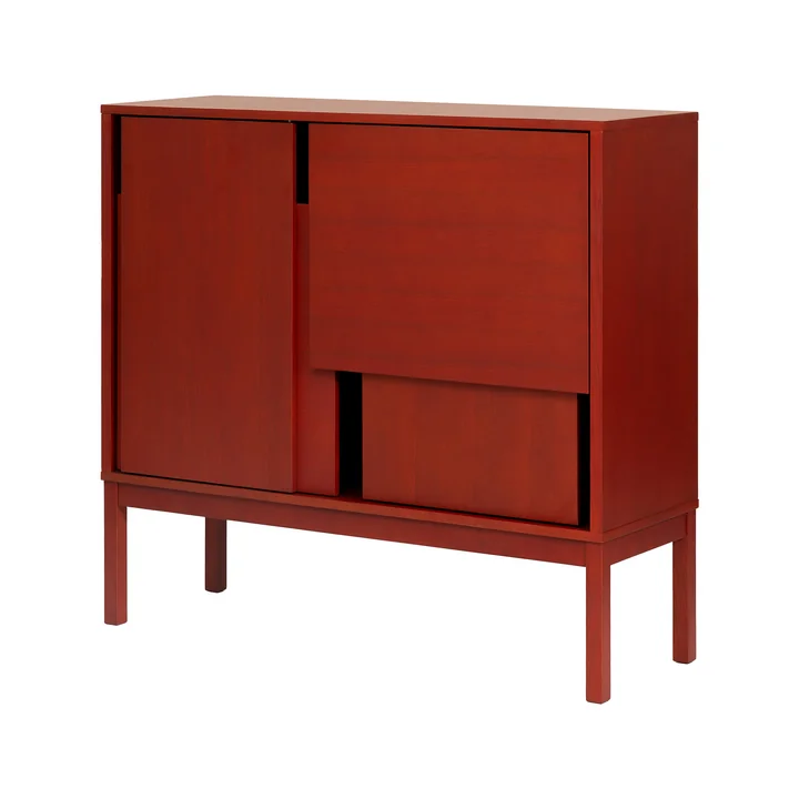 Design House Stockholm - Layer sideboard with legs, red
