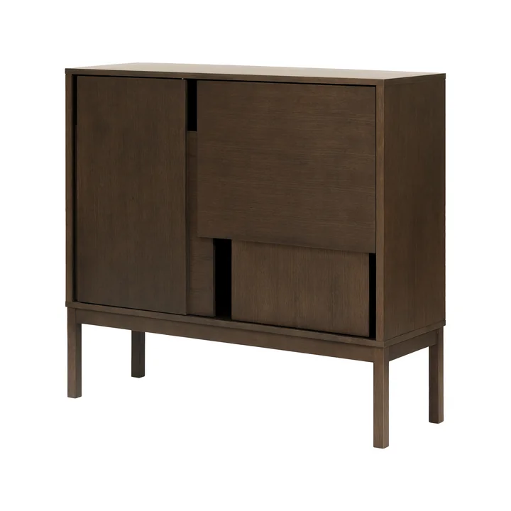 Design House Stockholm - Layer sideboard with legs, dark oak