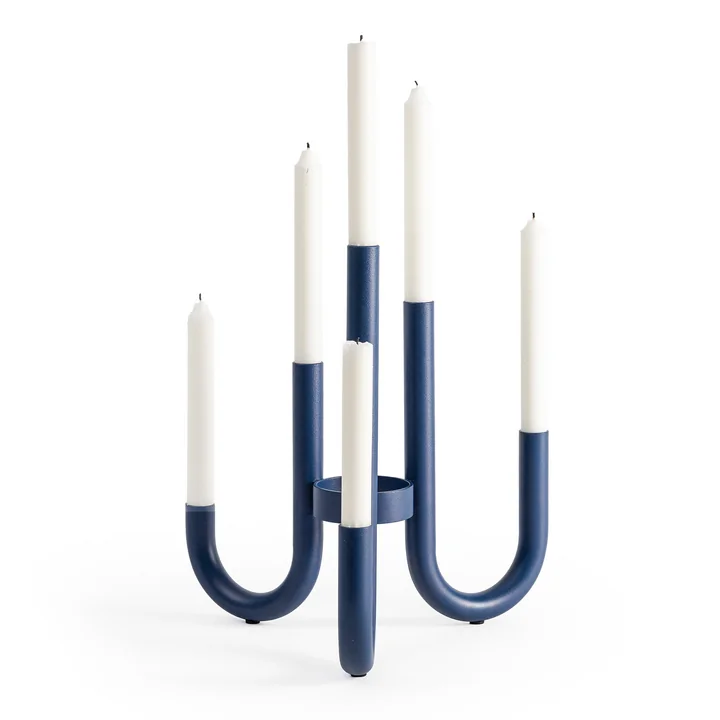Design House Stockholm - Turn Candle holder, Ø 30.5 x 32.5 cm, blue