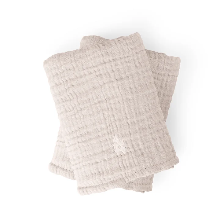 Sebra - 6-ply muslin changing mat, rose (set of 2)