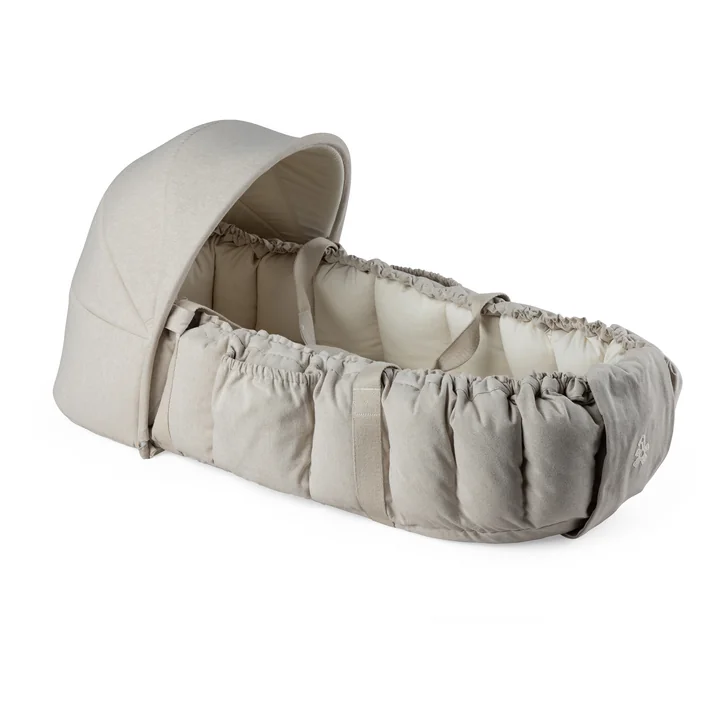 Sebra - 3-in-1 Baby Nest and Canopy, Beige Melange