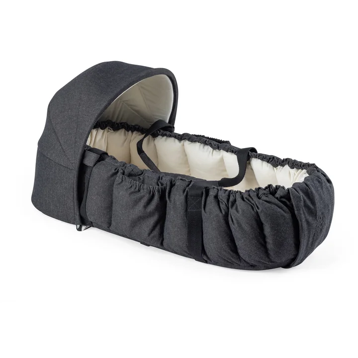 Sebra - 3-in-1 Baby Nest and Canopy, gray melange