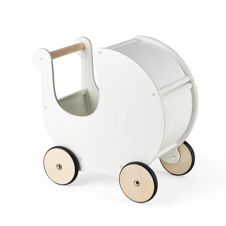 Sebra - Wooden doll strollers, classic white