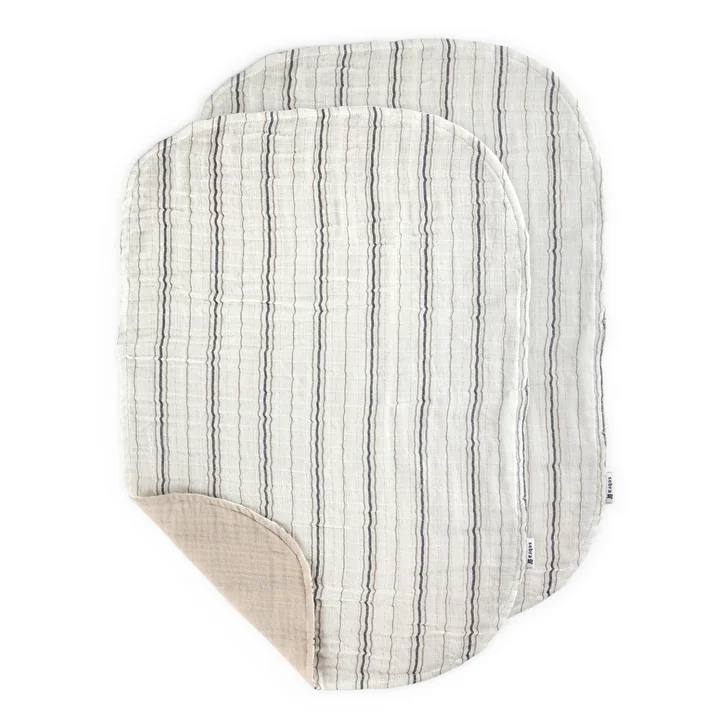Sebra - 6-ply muslin changing mat, stripe (set of 2)