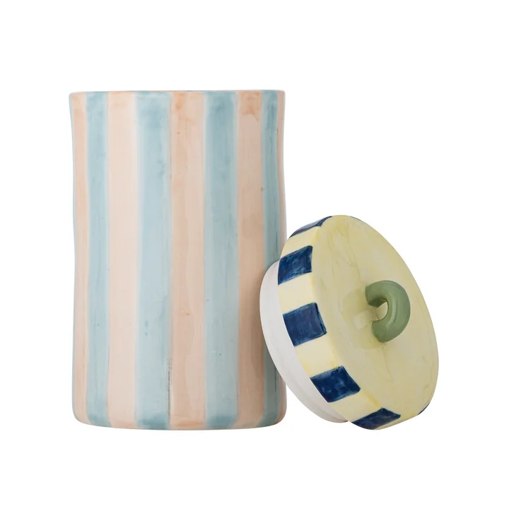 Bloomingville - Phoenix Pot with lid, Ø 10.5 x H 20.5 cm, multi