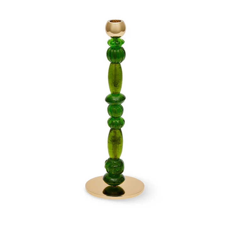POLSPOTTEN - Beads Candle holder S, dark green