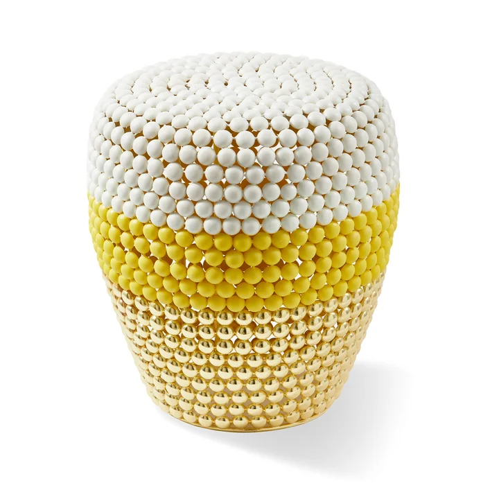 POLSPOTTEN - Dot Stool, striped, white