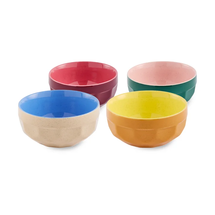 POLSPOTTEN - Breakfast bowls set of 4, multicolored