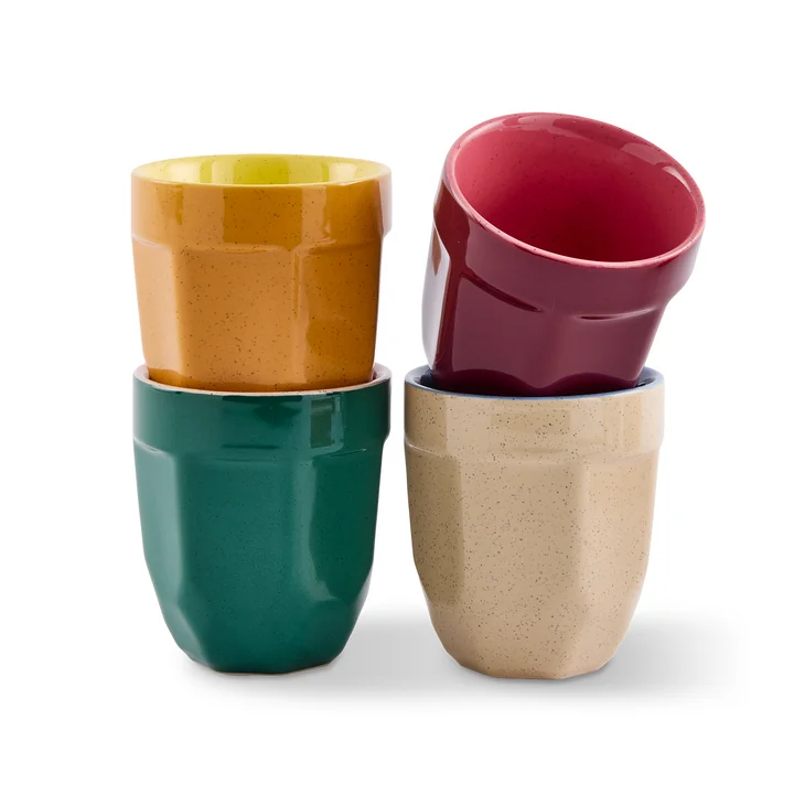 POLSPOTTEN - Latte cups set of 4, multicolored