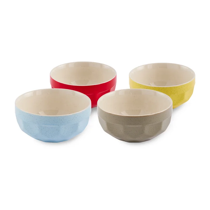 POLSPOTTEN - Polygon Breakfast bowls set of 4, multicolored