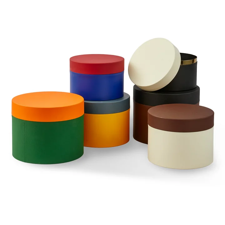 POLSPOTTEN - Round Metal Caps And Jars storage tin, set of 3