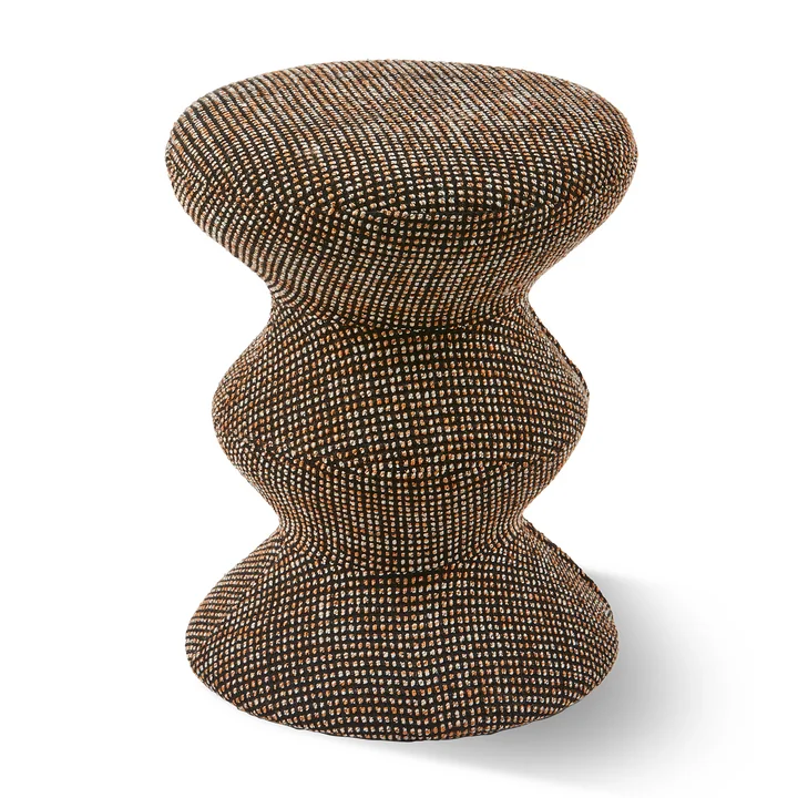 POLSPOTTEN - Zig Zag Stool Soft, dark brown