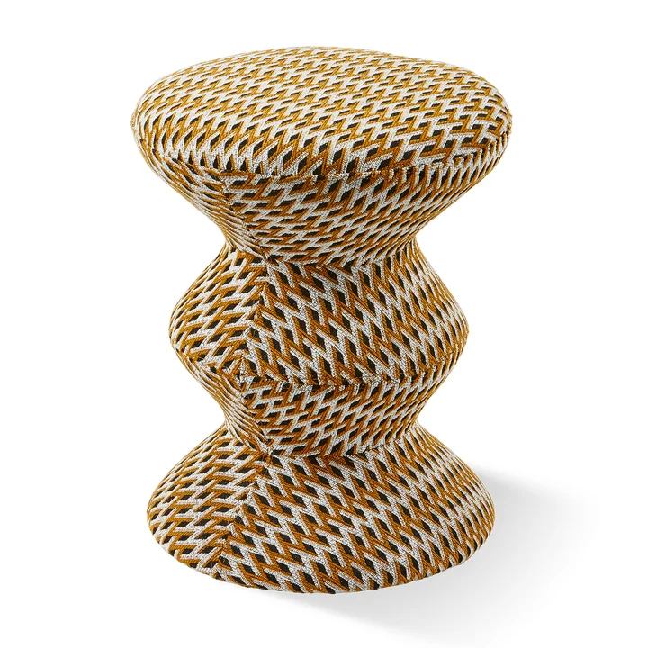 POLSPOTTEN - Zig Zag Stool Soft, ochre