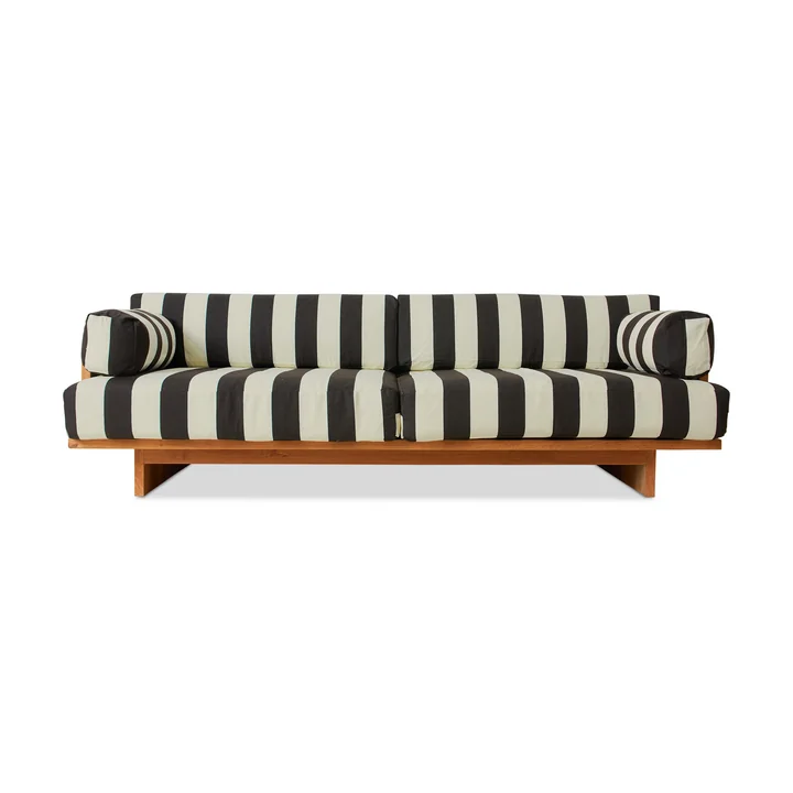 HKliving - Outdoor teak lounge sofa, stracciatella
