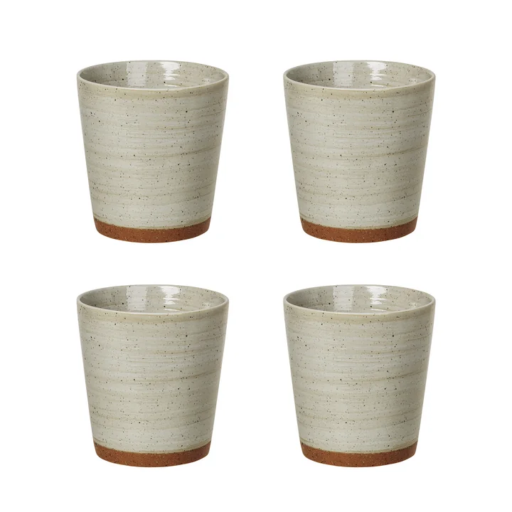 Broste Copenhagen - " Grød " Mug, 25 cl, sand (set of 4)