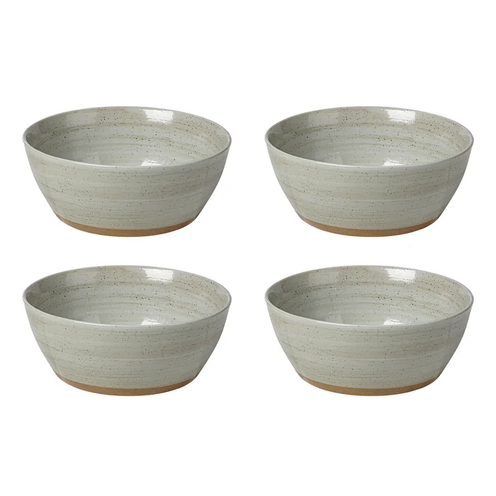 Broste Copenhagen - Grød Bowl, Ø 16 x H 6.5 cm, sand (set of 4)