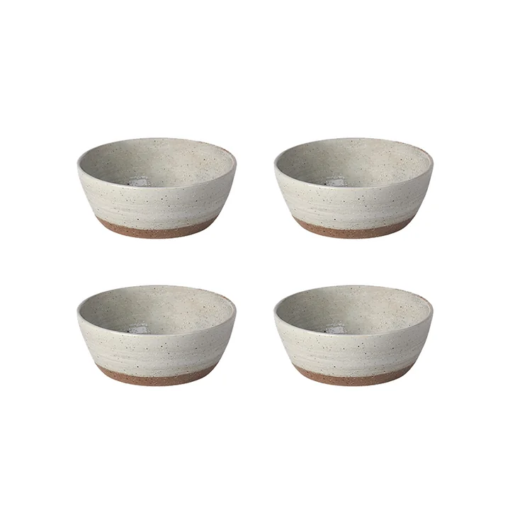 Broste Copenhagen - Grød Bowl, Ø 9 x H 3.5 cm, sand (set of 4)